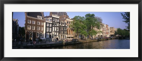 Framed Netherlands, Amsterdam, canal Print
