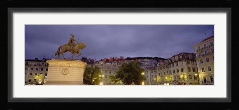 Framed Low angle view of a statue, Castelo De Sao Jorge, Lisbon, Portugal Print