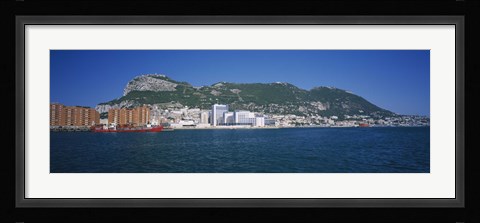 Framed Buildings at the waterfront, Rock of Gibraltar, Gibraltar Print