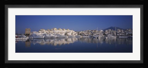 Framed Buildings at the waterfront, Marbella, Spain Print