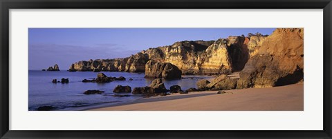 Framed Portugal, Lagos, Algarve Region, Panoramic view of the beach and coastline Print