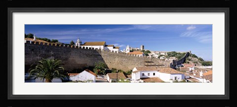 Framed Wall around a town, Obidos Portugal Print