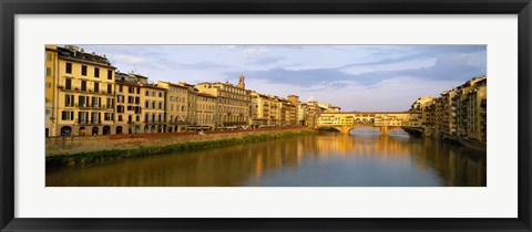 Framed Ponte Vecchio, Arno River, Florence, Tuscany, Italy Print
