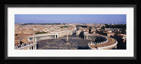 Framed High angle view of a town, St. Peter's Square, Vatican City, Rome, Italy Print