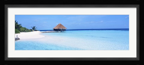 Framed Pier in The Maldives Print