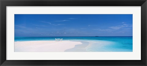 Framed Table and Two Chairs, The Maldives Print