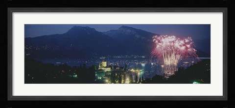 Framed Thuner See, Spiez, Switzerland Print