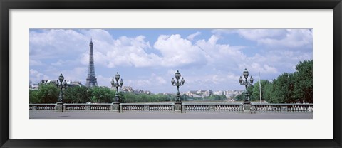 Framed Cloud Over The Eiffel Tower, Pont Alexandre III, Paris, France Print