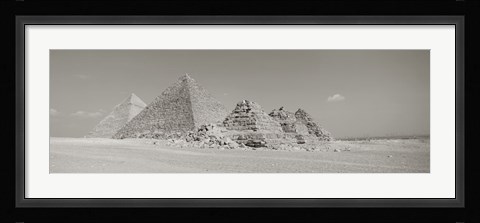 Framed Pyramids Of Giza, Egypt Print