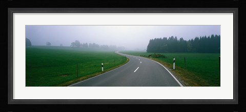 Framed Country Road With Fog, Near Vies, Germany Print