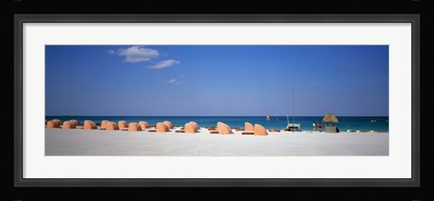 Framed Beach Scene, Miami, Florida, USA Print