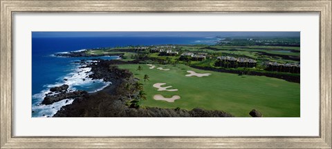 Framed Aerial Francis H Li Brown Golf Course, Hawaii, USA Print
