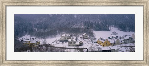 Framed Village Of Hohen-Schwangau in winter, Bavaria, Germany Print