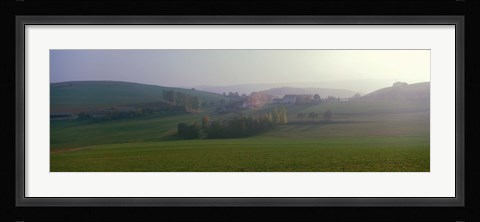 Framed Misty Rural Scene, Near Neuhaus, Black Forest (Schwarzwald), Germany Print