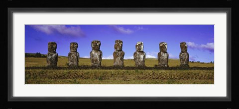 Framed Moai Easter Island Chile Print