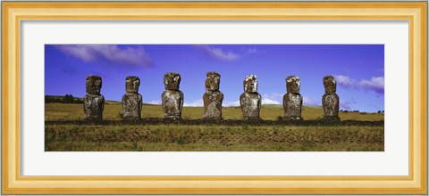 Framed Moai Easter Island Chile Print