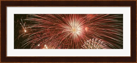 Framed USA, Wyoming, Jackson, fireworks Print