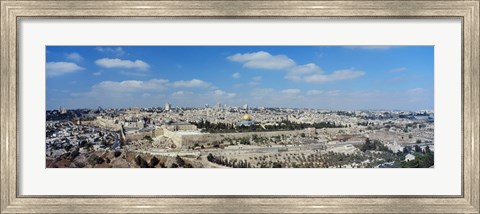 Framed Ariel View Of The Western Wall, Jerusalem, Israel Print