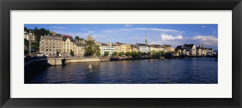 Framed Switzerland, Zurich, Limmat River Print