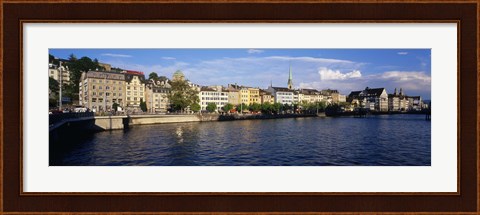 Framed Switzerland, Zurich, Limmat River Print