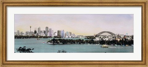 Framed Sydney Harbor, New South Wales, United Kingdom, Australia Print