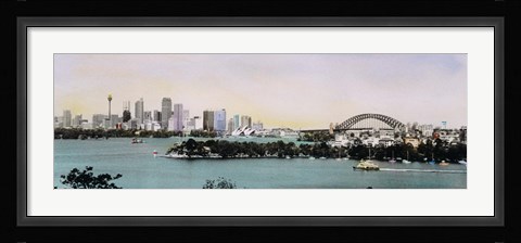 Framed Sydney Harbor, New South Wales, United Kingdom, Australia Print
