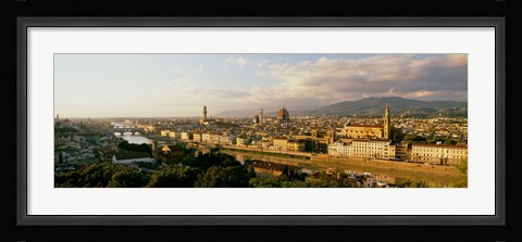 Framed Duomo &amp; Arno River Florence Italy Print