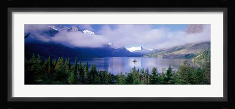 Framed St Mary Lake, Glacier National Park, Montana, USA Print