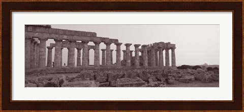 Framed Acropolis Selinunte Archeological Park, Italy Print