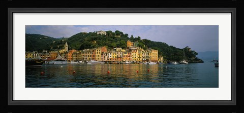 Framed Town at the waterfront, Portofino, Italy Print