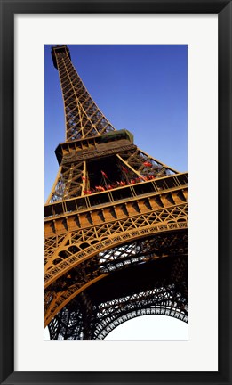 Framed Low angle view of a tower, Eiffel Tower, Paris, Ile-de-France, France Print