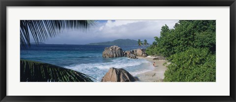 Framed Indian Ocean La Digue Island Seychelles Print
