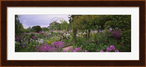 Framed Flowers In A Garden, Foundation Claude Monet, Giverny, France Print