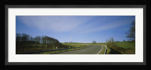 Framed Empty road passing through a landscape, Freisen, Germany Print