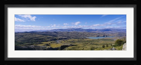Framed Clouds over a mountain range, Torres Del Paine National Park, Patagonia, Chile Print