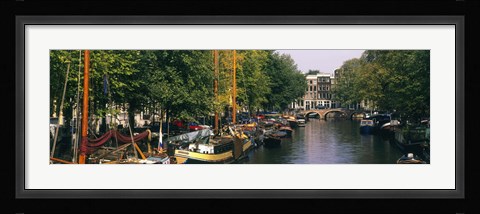 Framed View of a Canal, Netherlands, Amsterdam Print