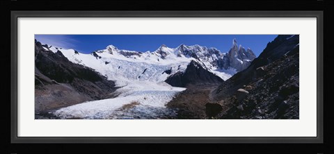 Framed Glacier on a mountain range, Argentine Glaciers National Park, Patagonia, Argentina Print