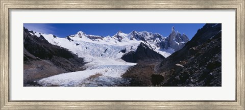 Framed Glacier on a mountain range, Argentine Glaciers National Park, Patagonia, Argentina Print