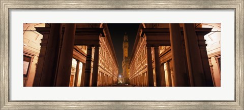 Framed Uffizi Museum, Palace Vecchio, Florence, Italy Print
