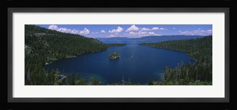 Framed High angle view of a lake, Lake Tahoe, California, USA Print