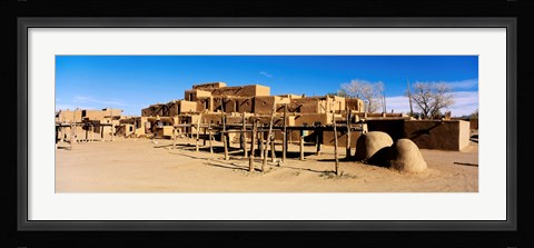 Framed Indian Pueblo, Taos, New Mexico, USA Print