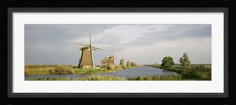 Framed Windmills in Holland Print