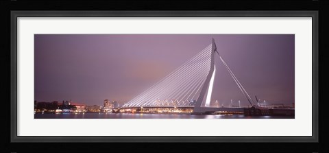 Framed Erasmus Bridge, Rotterdam, Holland, Netherlands Print