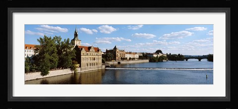Framed Vltava River, Prague, Czech Republic Print