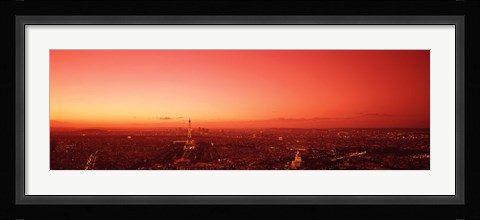 Framed France, Paris, aerial view Print