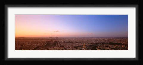 Framed Aerial View, Paris, France Print