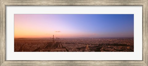 Framed Aerial View, Paris, France Print
