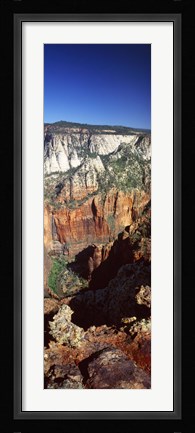 Framed End of road to Zion Narrows, Zion National Park, Utah, USA Print