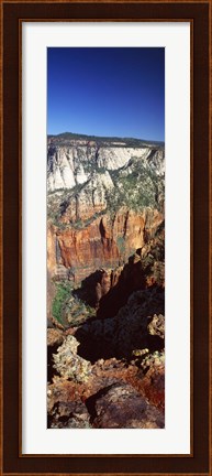 Framed End of road to Zion Narrows, Zion National Park, Utah, USA Print