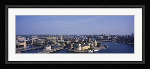 Framed High angle view of buildings viewed from City Hall, Stockholm, Sweden Print